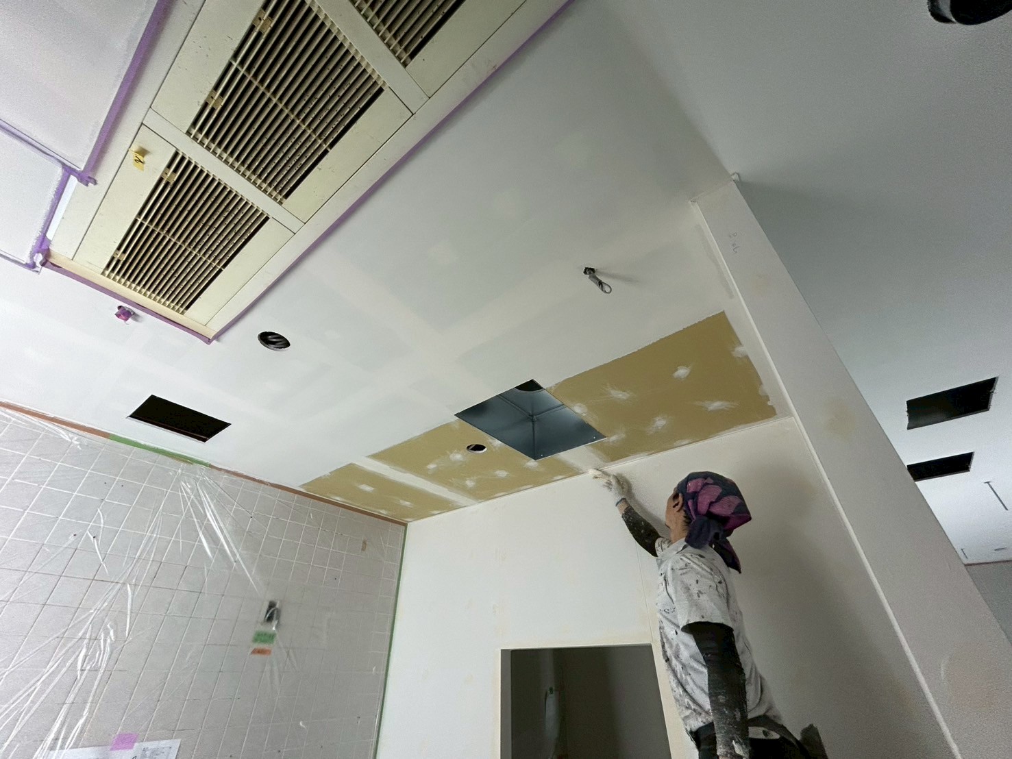 蕎麦屋の店舗改修｜和風の内装｜④塗装・仕上工事編画像