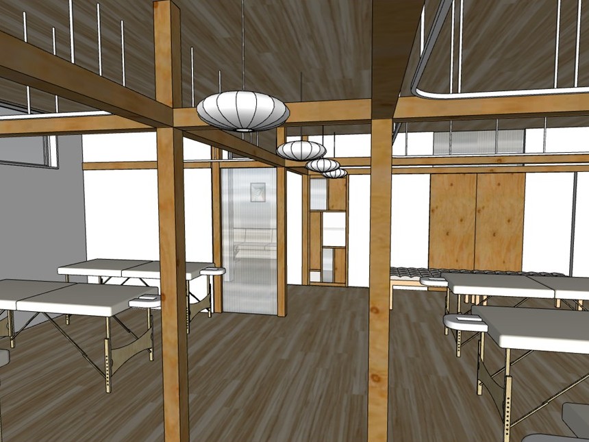 鍼灸院の内装設計｜プライバシーと清潔感のあるデザイン画像